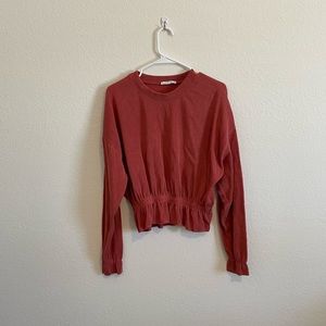 Zara Terry Cloth Peplum Top